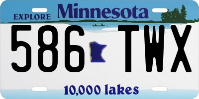 MN license plate 586TWX