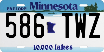 MN license plate 586TWZ