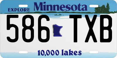 MN license plate 586TXB
