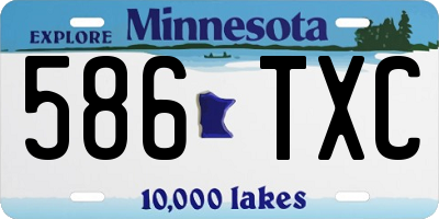 MN license plate 586TXC