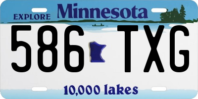 MN license plate 586TXG