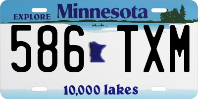 MN license plate 586TXM