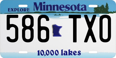 MN license plate 586TXO