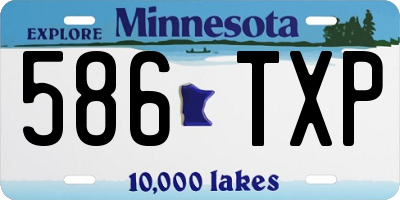 MN license plate 586TXP