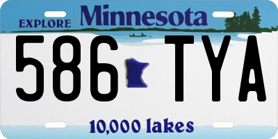 MN license plate 586TYA