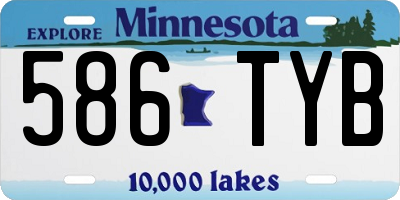 MN license plate 586TYB