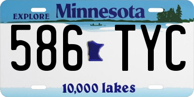 MN license plate 586TYC