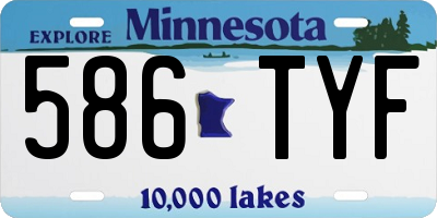 MN license plate 586TYF