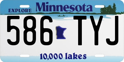 MN license plate 586TYJ