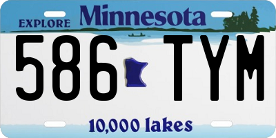 MN license plate 586TYM