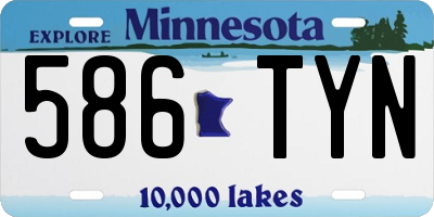 MN license plate 586TYN