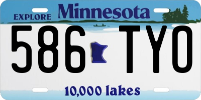 MN license plate 586TYO