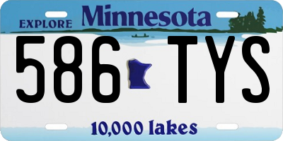 MN license plate 586TYS