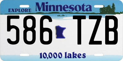 MN license plate 586TZB