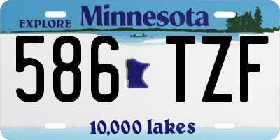 MN license plate 586TZF