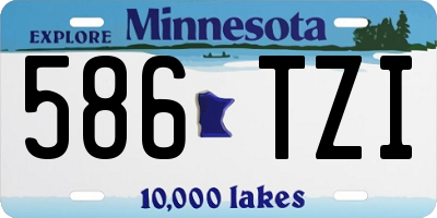 MN license plate 586TZI