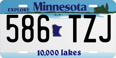 MN license plate 586TZJ