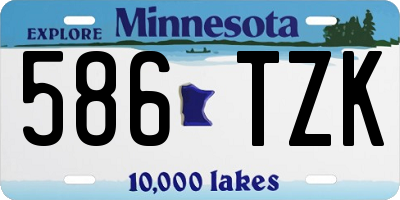 MN license plate 586TZK