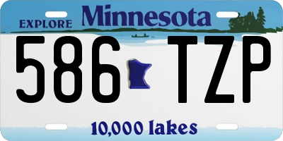 MN license plate 586TZP
