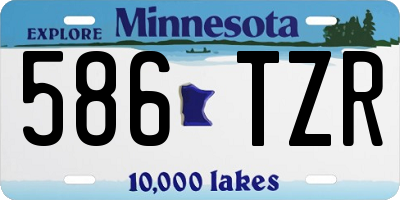 MN license plate 586TZR
