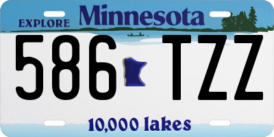 MN license plate 586TZZ