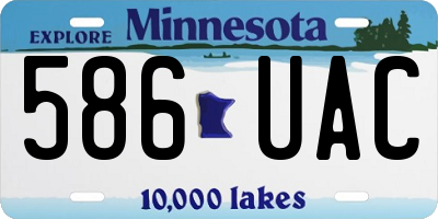 MN license plate 586UAC