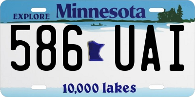 MN license plate 586UAI