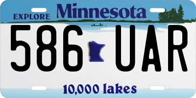 MN license plate 586UAR