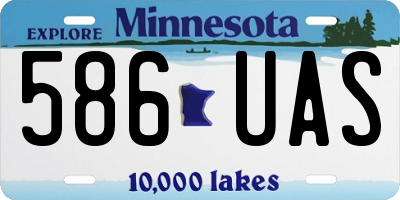 MN license plate 586UAS