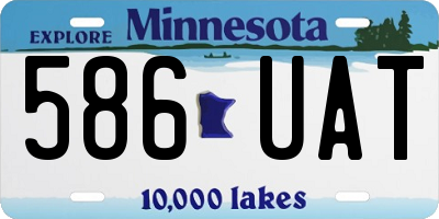 MN license plate 586UAT