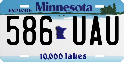 MN license plate 586UAU