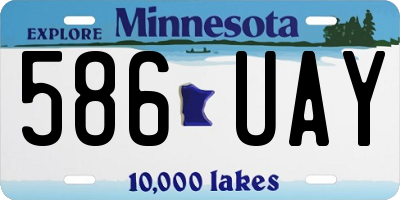 MN license plate 586UAY