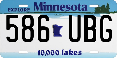 MN license plate 586UBG