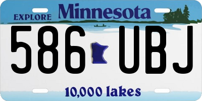 MN license plate 586UBJ