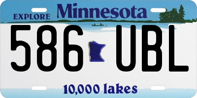 MN license plate 586UBL