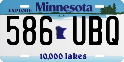 MN license plate 586UBQ