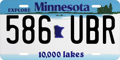 MN license plate 586UBR