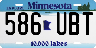 MN license plate 586UBT