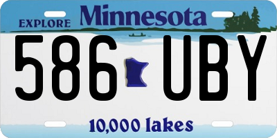 MN license plate 586UBY