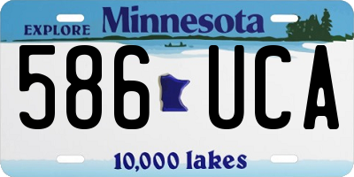 MN license plate 586UCA