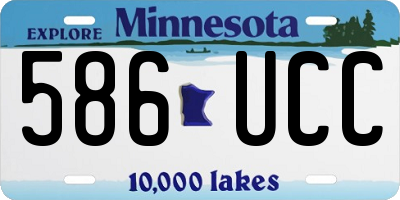 MN license plate 586UCC