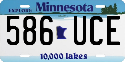 MN license plate 586UCE