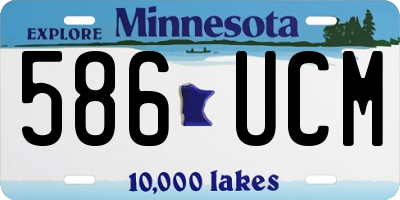MN license plate 586UCM