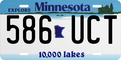 MN license plate 586UCT