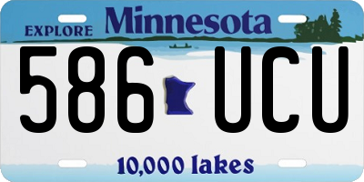 MN license plate 586UCU