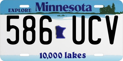 MN license plate 586UCV