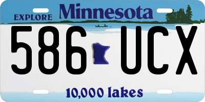 MN license plate 586UCX