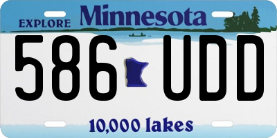 MN license plate 586UDD