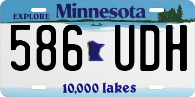 MN license plate 586UDH