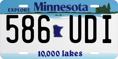 MN license plate 586UDI